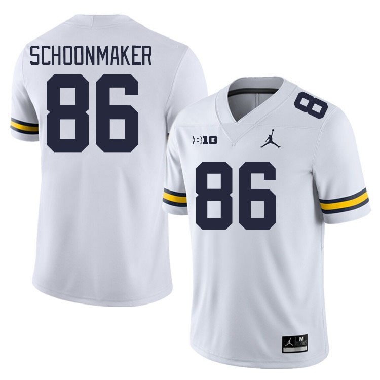 Michigan Wolverines #86 Luke Schoonmaker College Football Jerseys Stitched Sale-White